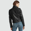 Black Biker Soft Leather Jacket Womens