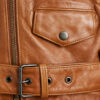 Brown Sheepskin Moto Genuine Leather Jacket