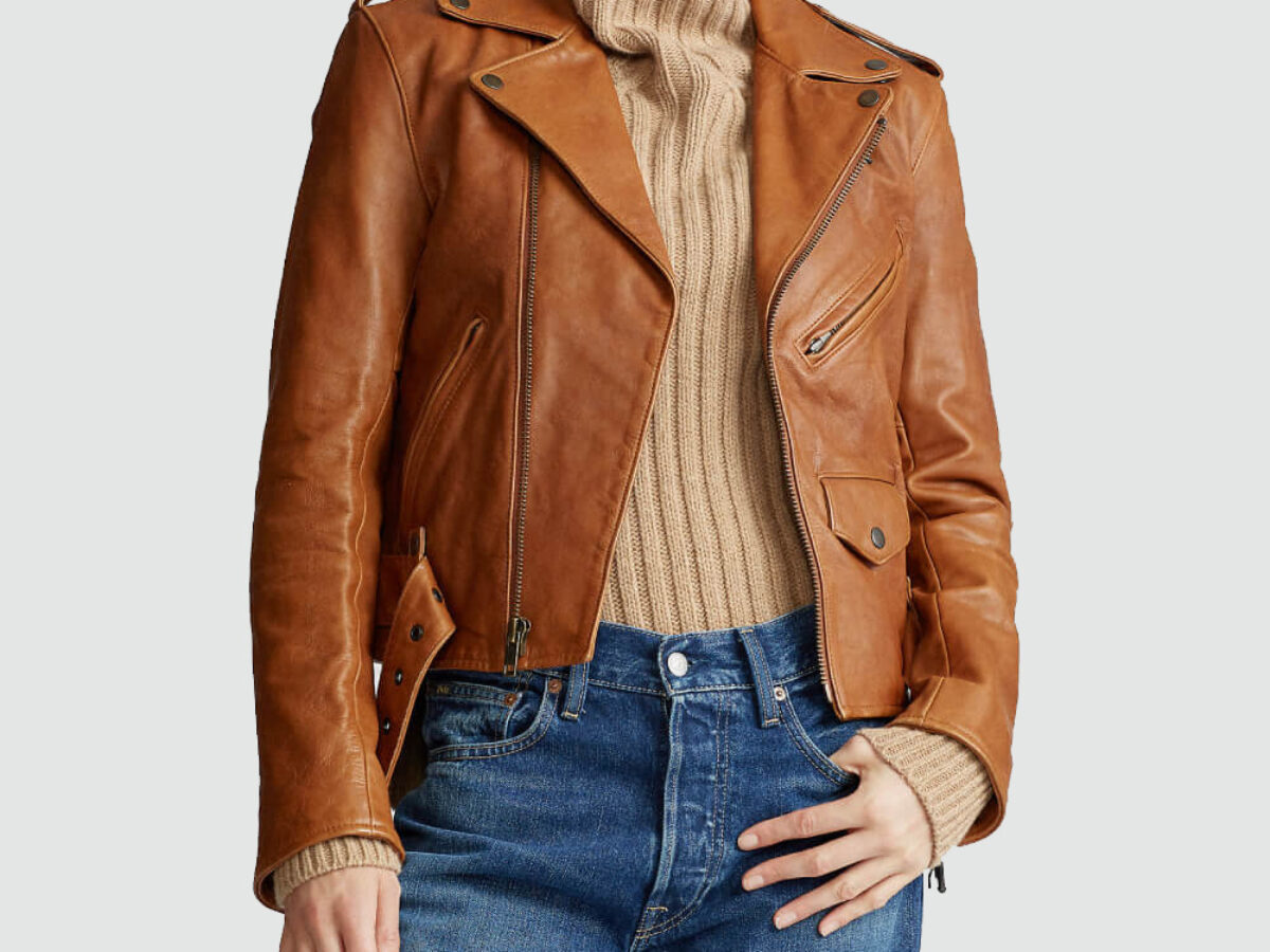 Sarana leather hotsell biker jacket