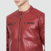 Mens-Red-Quilted-Leather-Jacket