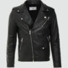 Men's Ethan Black Biker Leather Jacket
