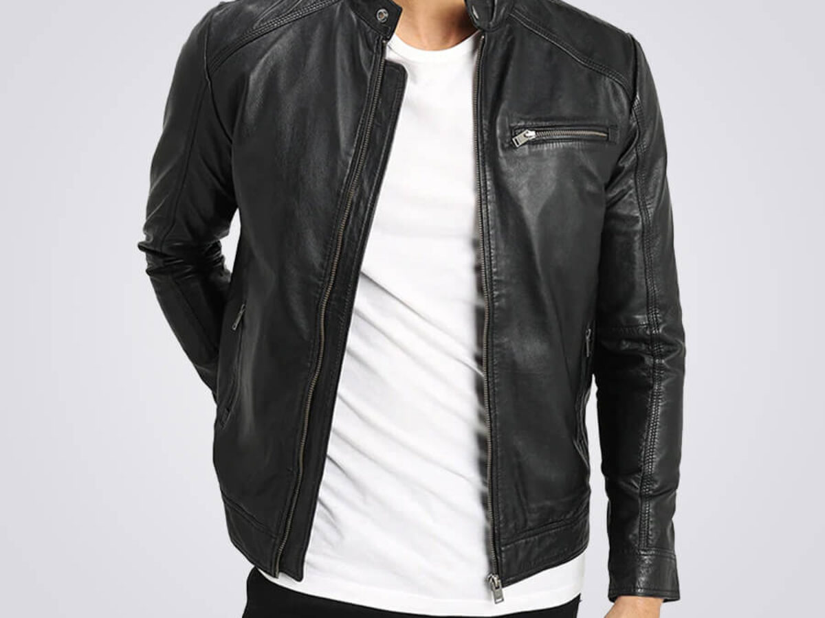 black racer leather jacket