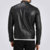 Men’s Classic Black Cafe Racer Leather Jacket