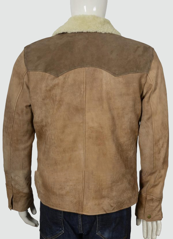 kevin costner yellowstone john dutton raw leather jacket