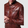 Fred Brown Cafe Racer Leather Jacket