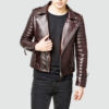 Dyor Brown Quilted Leather Jacket