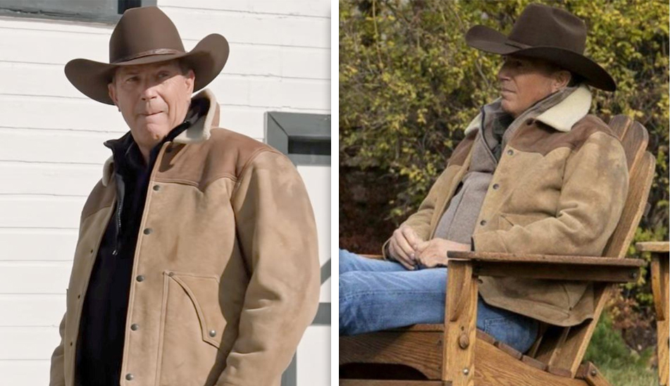 Kevin Costner Yellowstone John Dutton Raw Leather Jacket