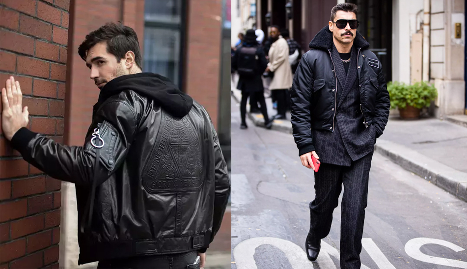 Men’s Hooded Leather Jacket