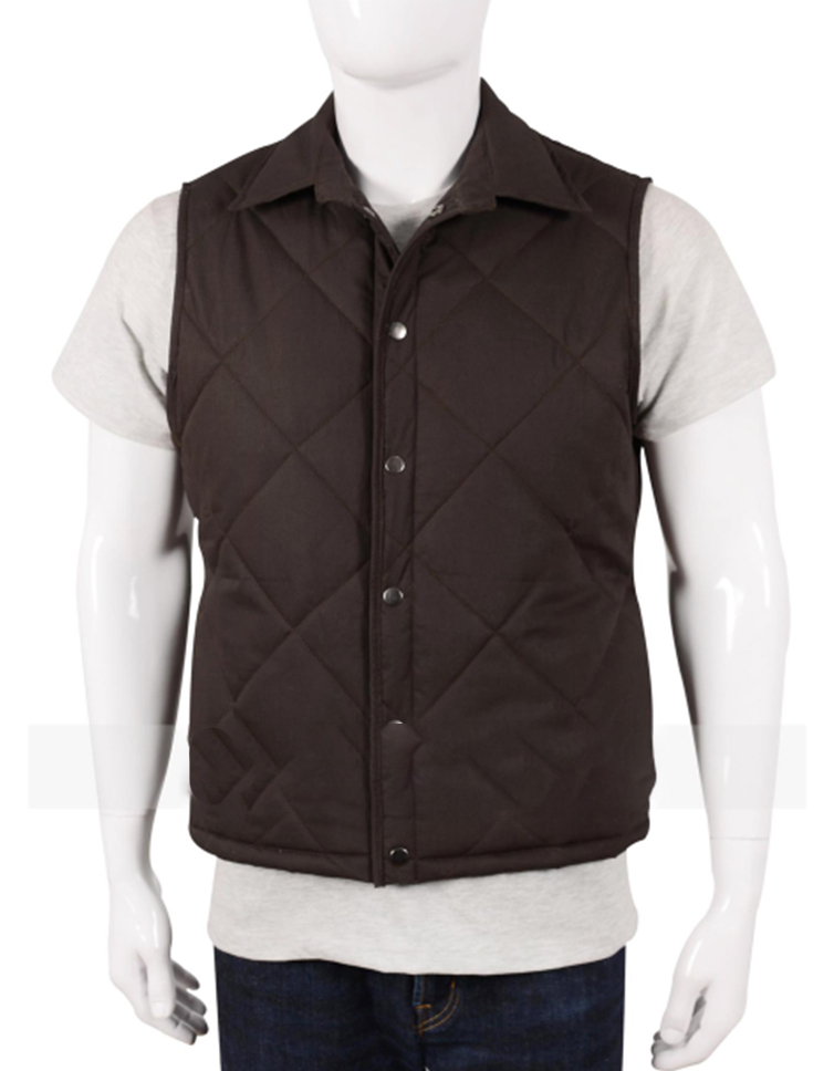 John Dutton Brown Quilted Vest Yellowstone Outfits