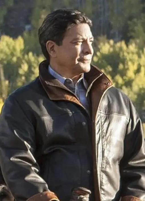Thomas Rainwater Leather Jacket Yellowstone