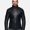 John Black Shearling Leather Jacket