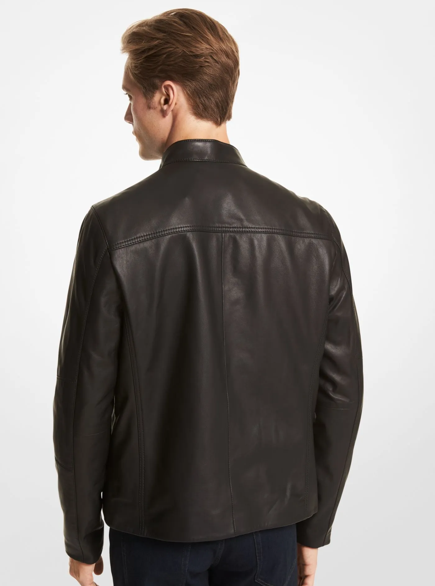Lark Black Trucker Leather Jacket